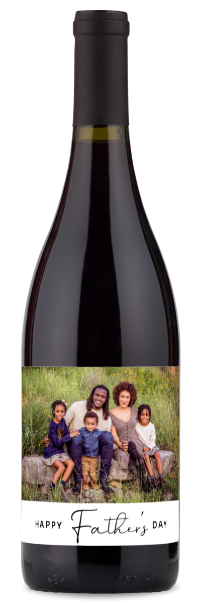 Happy Father's Day Photo - Personalized Wine