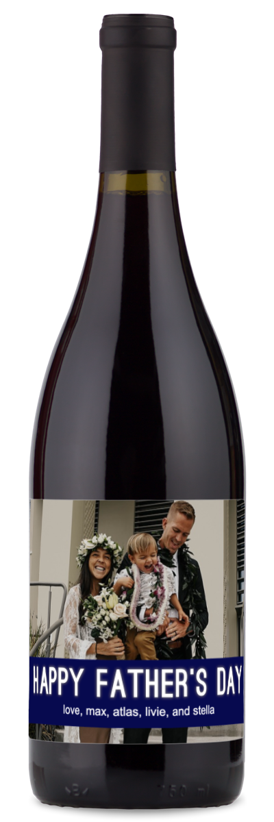 Happy Father's Day Banner - Personalized Wine