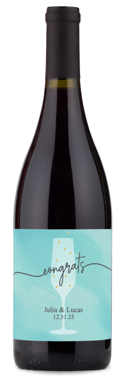 Congrats Flute - Personalized Wine