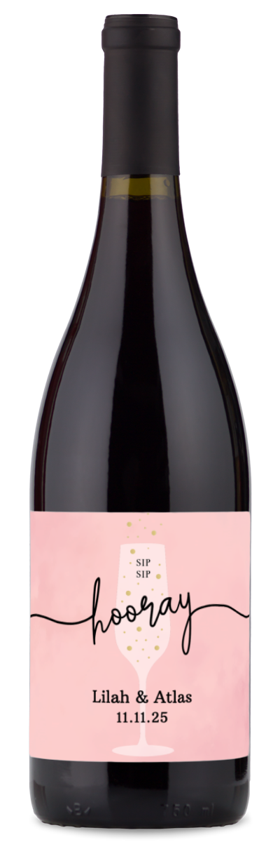 Sip Sip Hooray Congratulations - Personalized Wine