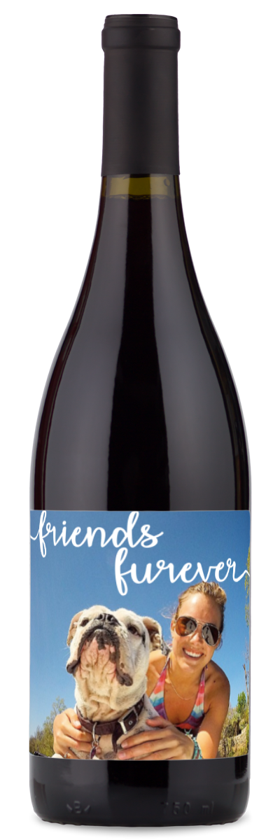 Furever Friends Photo Label- Personalized Wine