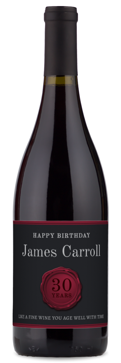 Wax Stamp Aged Years - Custom Birthday Wine