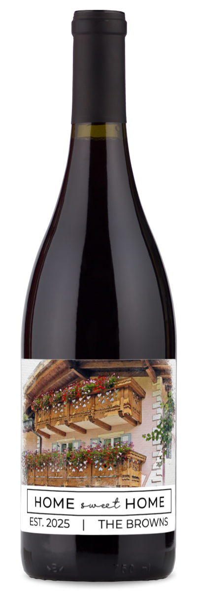 Home Sweet Home Photo - Custom Housewarming Wine