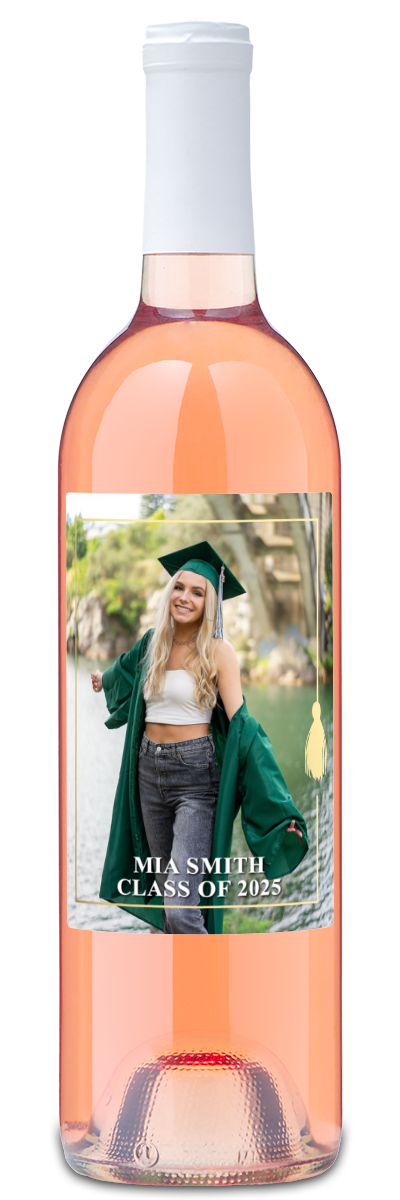 Gold Tassel Graduation Photo Frame - Personalized Wine