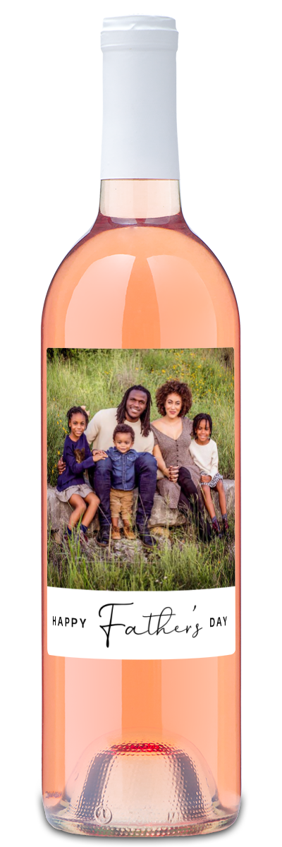 Happy Father's Day Photo - Personalized Wine