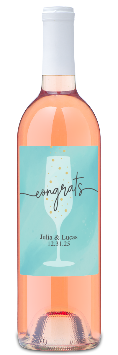 Congrats Flute - Personalized Wine