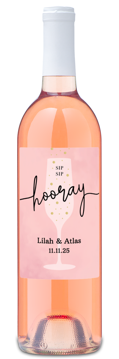 Sip Sip Hooray Congratulations - Personalized Wine