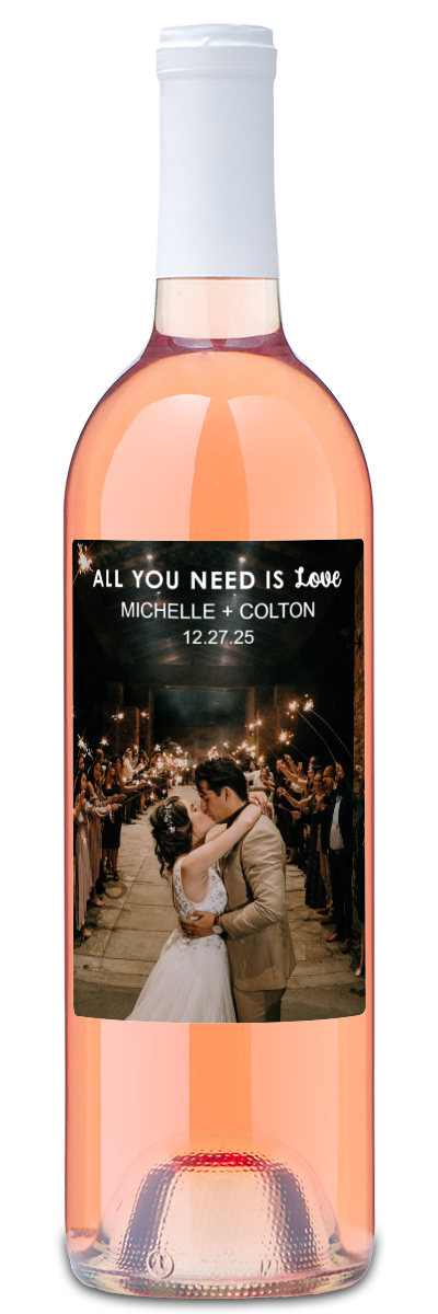 All You Need Is Love Photo - Personalized Wine
