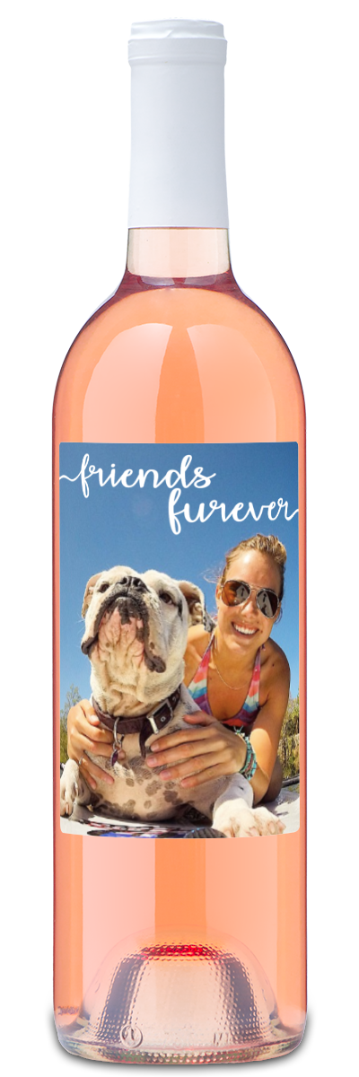 Furever Friends Photo Label- Personalized Wine