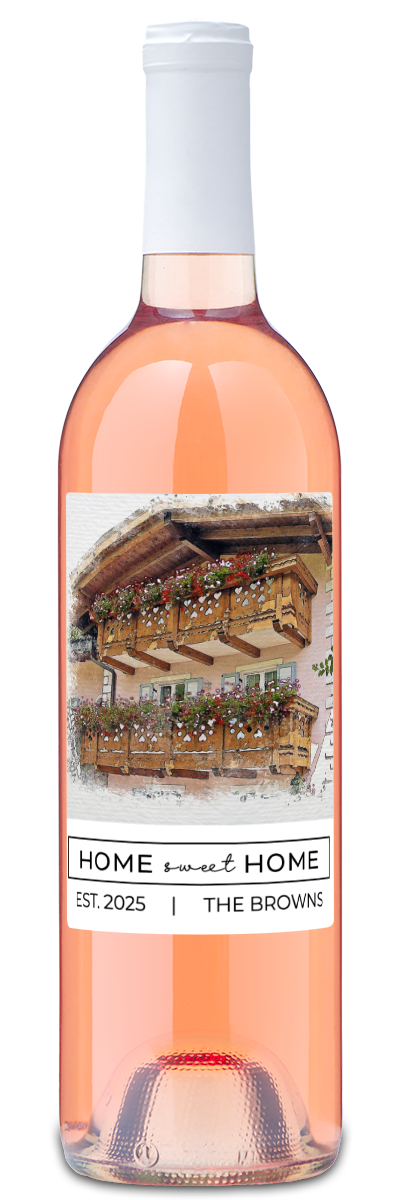 Home Sweet Home Photo - Custom Housewarming Wine