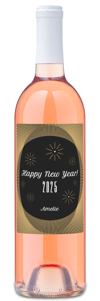 New Year Gold Radiant - Personalized Wine