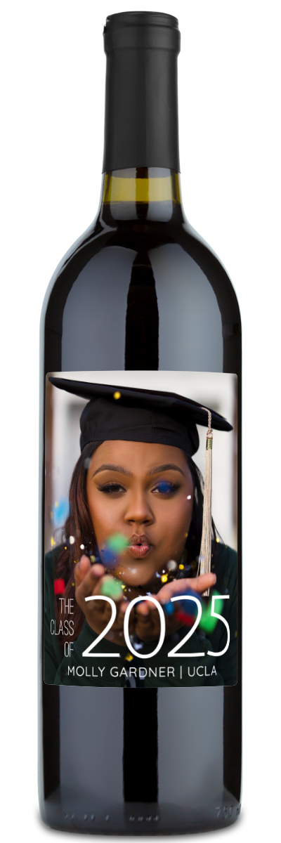 Class of Graduation Year Photo - Personalized Wine