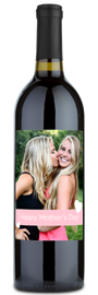 Mother's Day Hearts Photo - Personalized Wine