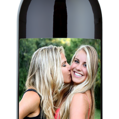 Mother's Day Hearts Photo - Personalized Wine