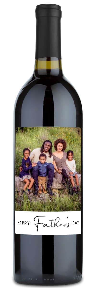 Happy Father's Day Photo - Personalized Wine