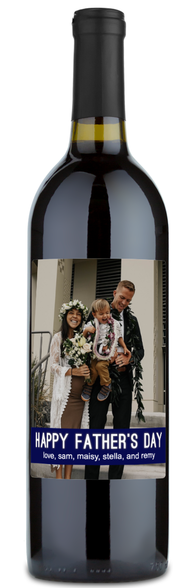 Happy Father's Day Banner - Personalized Wine