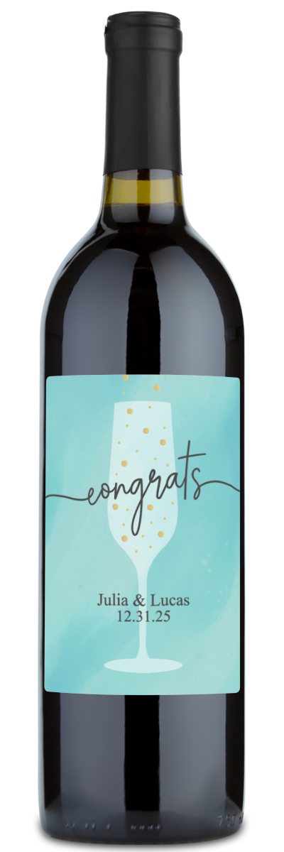 Congrats Flute - Personalized Wine