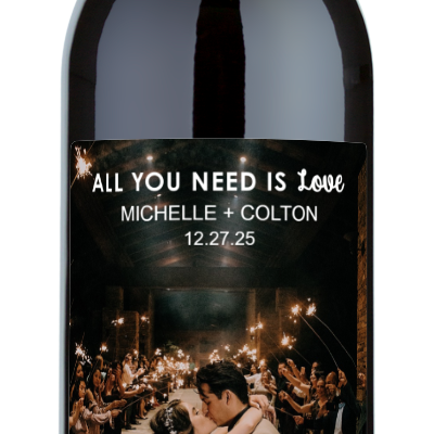All You Need Is Love Photo - Personalized Wine