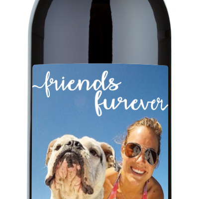 Furever Friends Photo Label- Personalized Wine