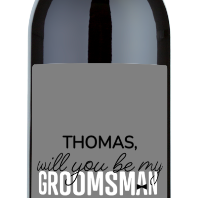 Will You Be My Groomsman? - Custom Wedding Wine