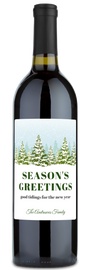 Season's Greetings Label - Custom Holiday Wine
