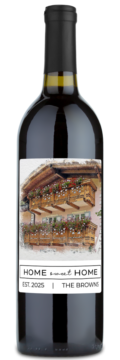 Home Sweet Home Photo - Custom Housewarming Wine