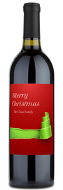Christmas Tree Label - Custom Holiday Wine