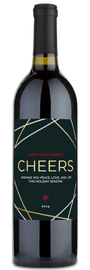 Cheers Holiday Label - Personalized Wine