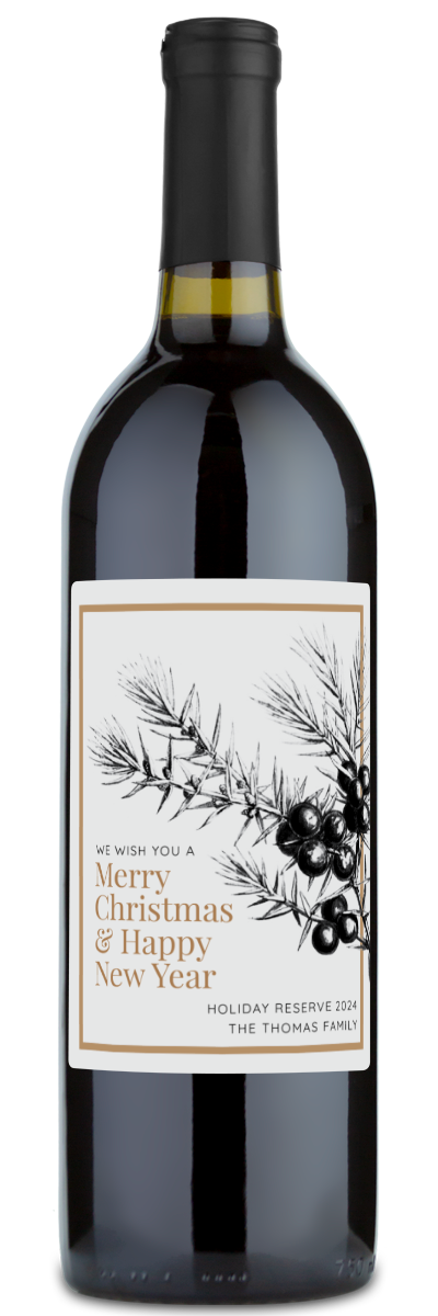 Juniper Branch Holiday Reserve - Personalized Wine