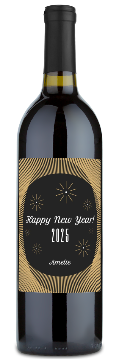New Year Gold Radiant - Personalized Wine