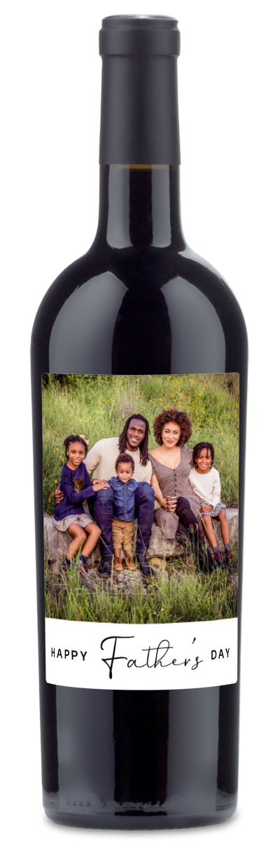 Happy Father's Day Photo - Personalized Wine