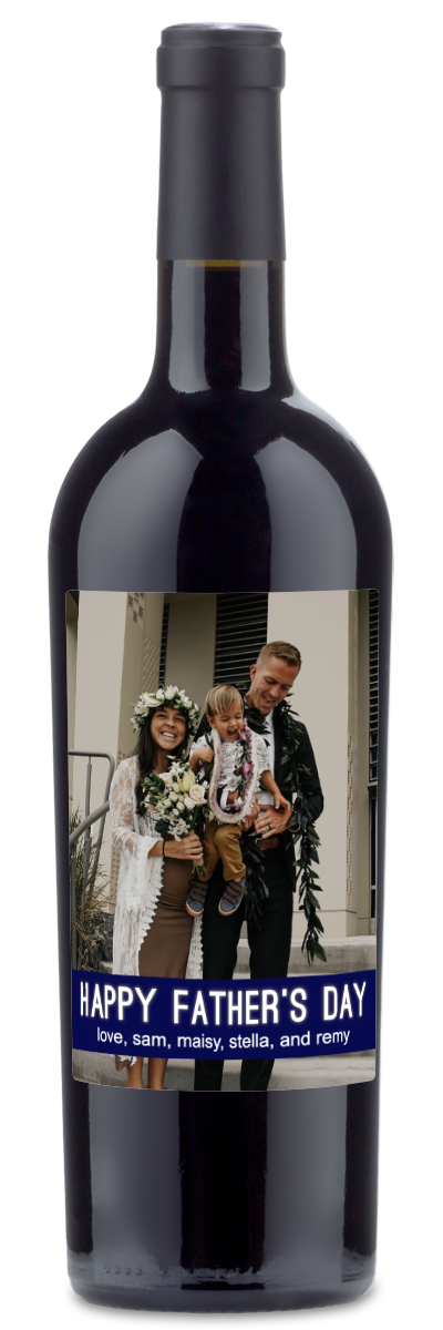 Happy Father's Day Banner - Personalized Wine