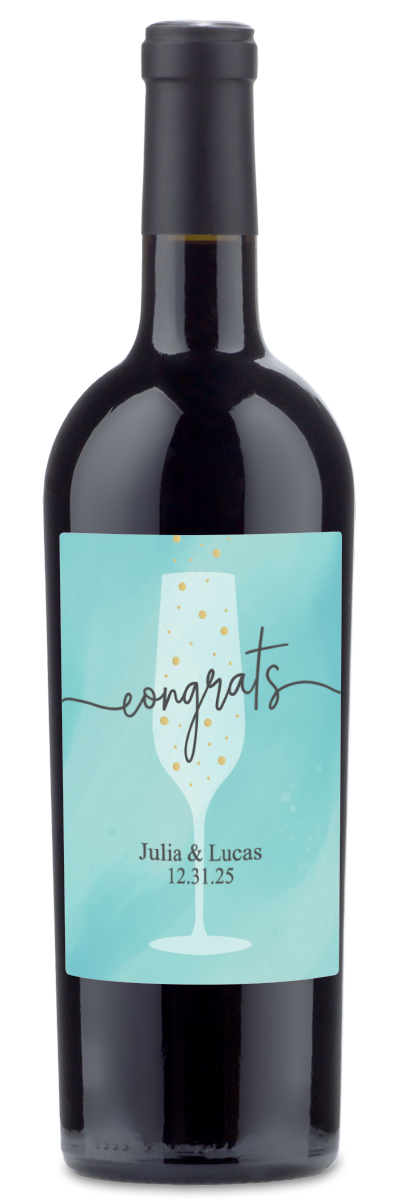 Congrats Flute - Personalized Wine