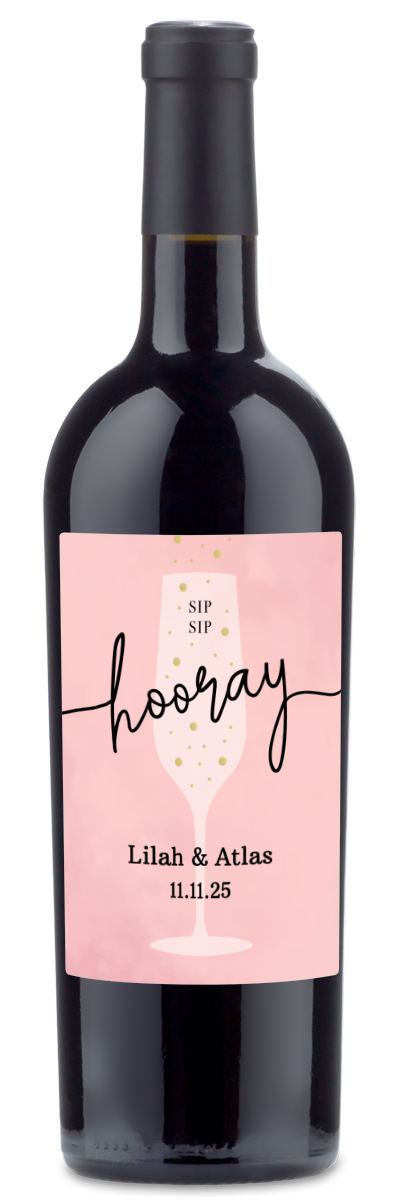 Sip Sip Hooray Congratulations - Personalized Wine