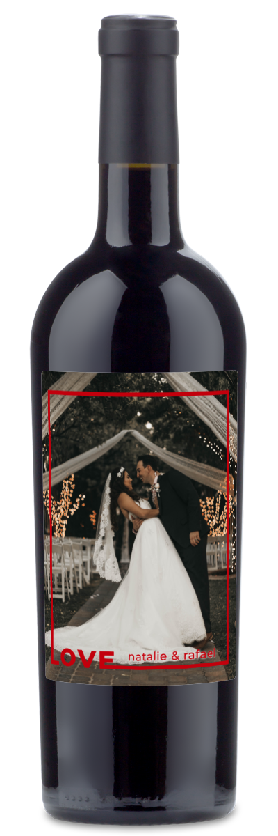 Love Frame Photo - Personalized Wine