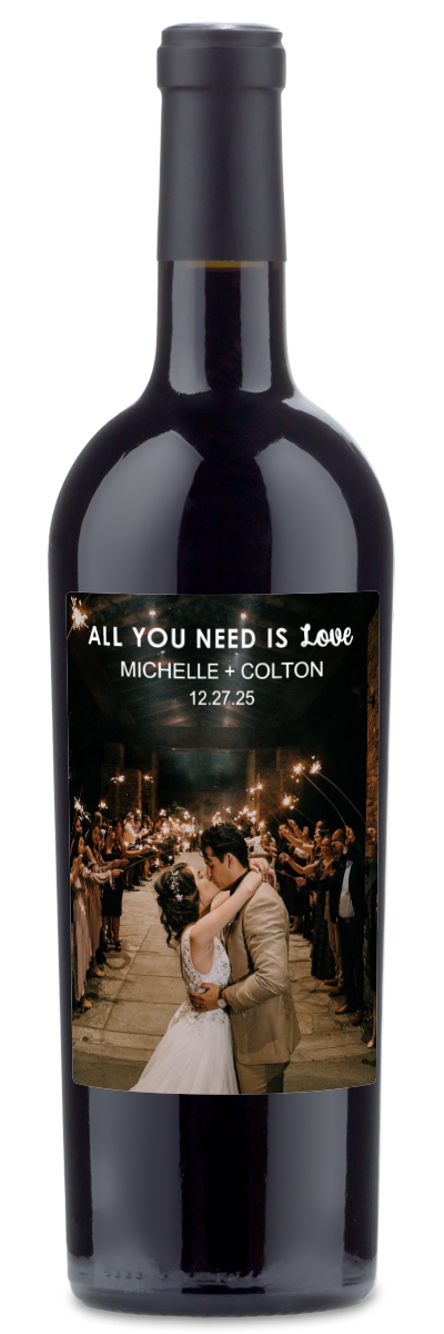 All You Need Is Love Photo - Personalized Wine