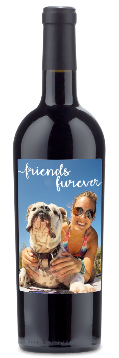 Furever Friends Photo Label- Personalized Wine