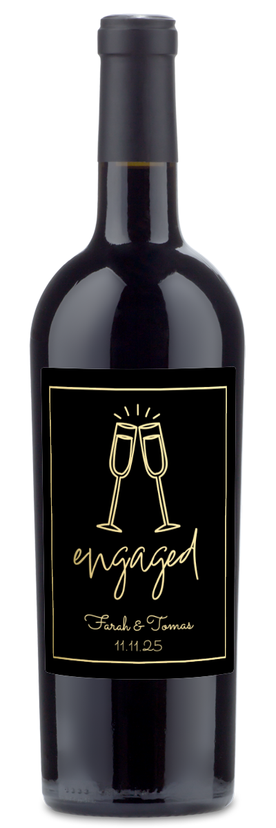 Engaged Flutes - Personalized Wine