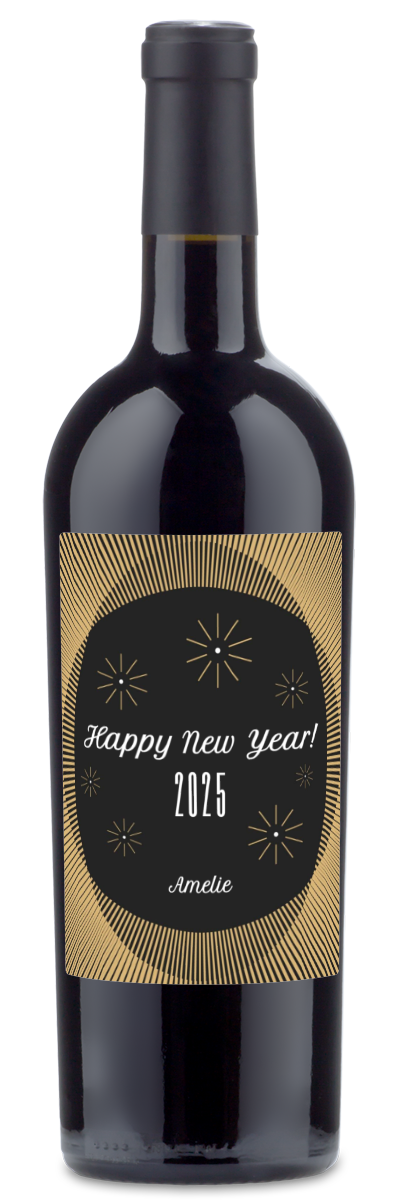 New Year Gold Radiant - Personalized Wine
