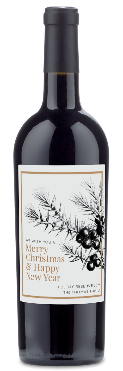 Juniper Branch Holiday Reserve - Personalized Wine